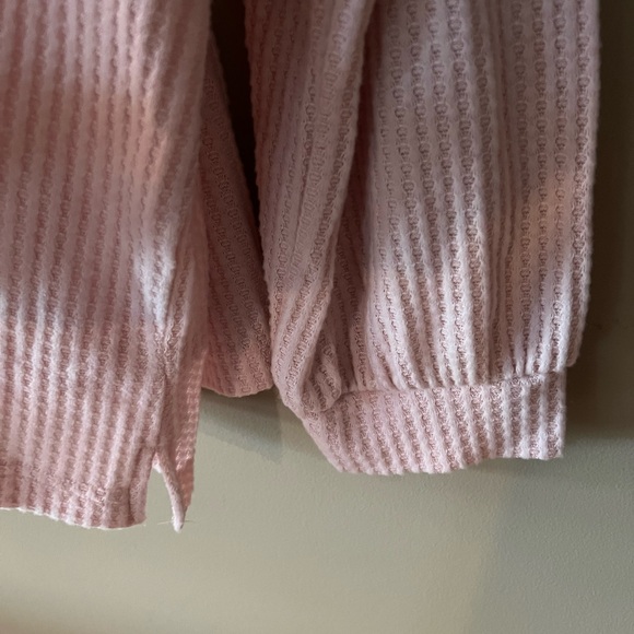 NWT Honeydew Light Pink Waffle Knit Mock Neck Top - Picture 5 of 13